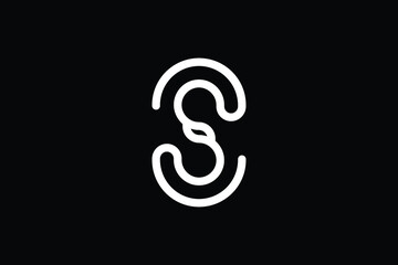 CS logo letter design on luxury background. SC logo monogram initials letter concept. CS icon logo design. SC elegant and Professional letter icon design on black background. C S CS SC