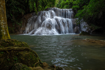 Fototapeta na wymiar Hua Mea Khamin Waterfall in Thailand