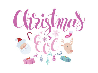 Handwritten of Christmas eve with accessory.