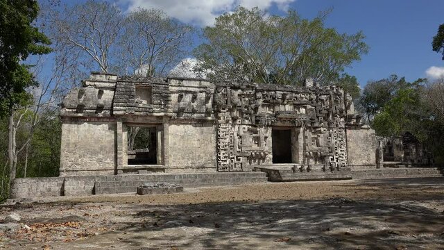Structure II of Chicanna Mayan Ruins. Campeche, Mexico
