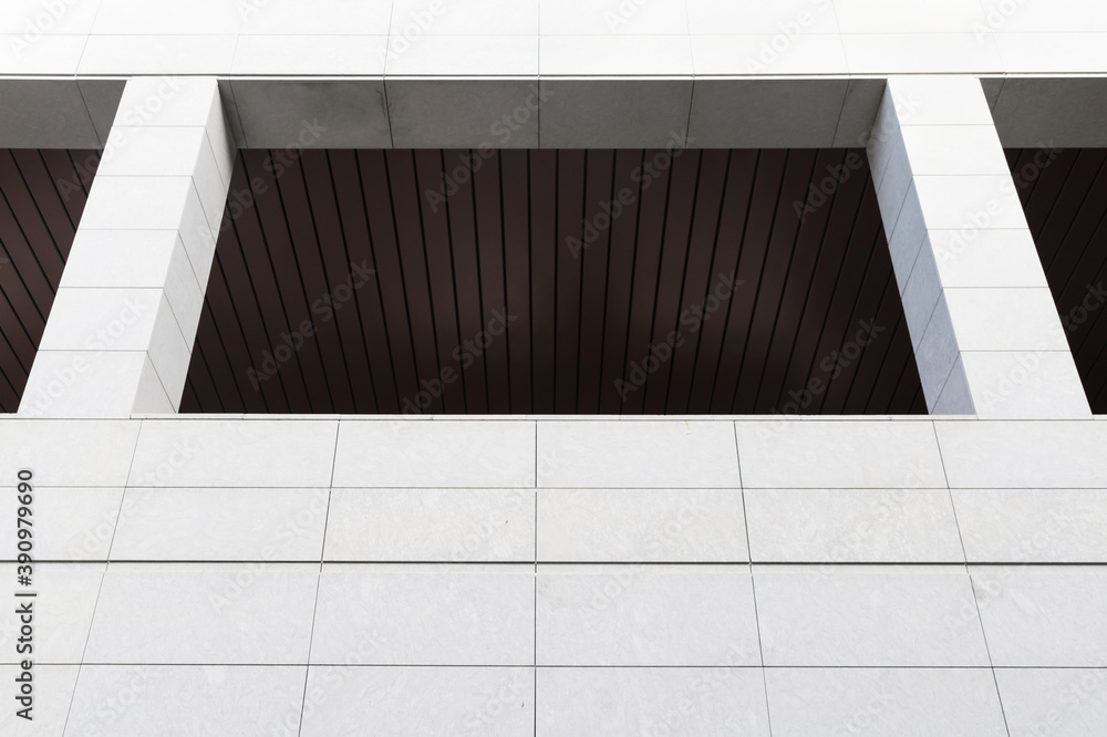 Poster abstract modern architecture. close up of contemporary building facade.