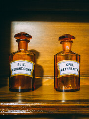 old pharmacy bottle