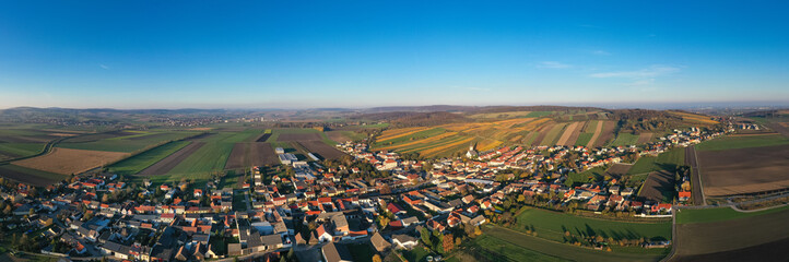 Obraz premium Stetten in the Korneuburg district. Beautiful village in the Lower Austria Weinviertel region.