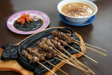 Indonesian traditional food called satay