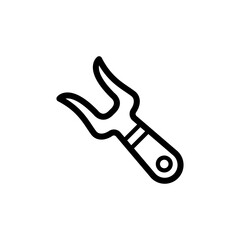 Barbecue fork icon, vector, design trendy