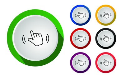 Touch icon set.With 7 color options