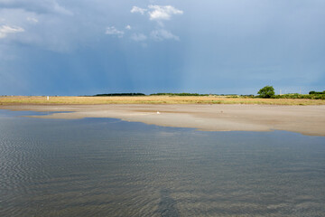 the tranquility of the wild beach