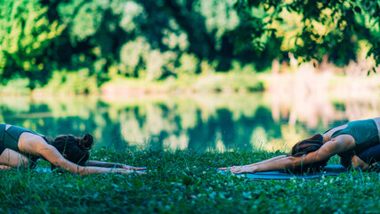 Meditation by the Water. Child Position.
