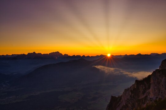 Sunset at the Mountain Dobratsch
