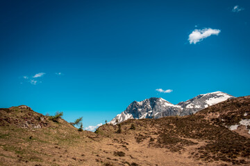 Exploration spring day in the beautiful Carnic Alps, Friuli-Venezia Giulia, Italy