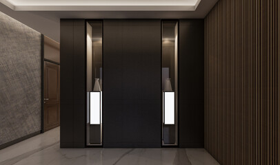 3d rendering of luxury foyer in house
