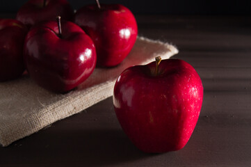 Red apples on the table