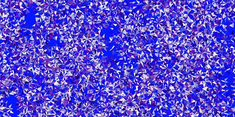 Light pink, blue vector texture with bright snowflakes.