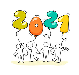 2021 Happy New Year background.