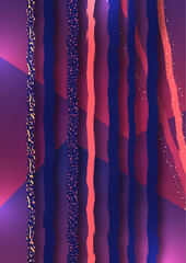 Bright modern geometric background, abstract stripes. Creative template for design of cover, flyer, leaflet, magazine. Vector