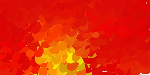 Dark green, yellow vector pattern with abstract shapes.