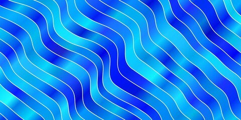 Fototapeta premium Light BLUE vector template with wry lines.