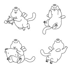 キューピットな猫　4セット