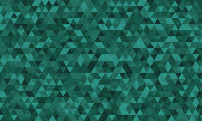 Abstract background, geometric pattern of triangles in emerald green, design for poster, banner, card and template. Vector illustration