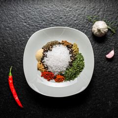 spice mixture in white bowl