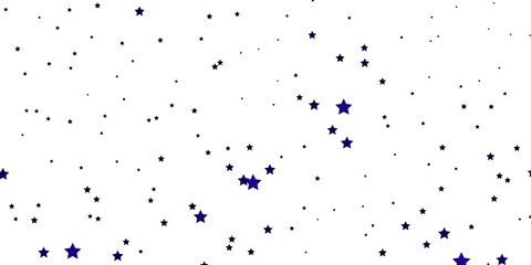 Dark Purple vector template with neon stars.