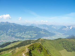 Obraz premium Landscape panorama in Tyrol, Austria.