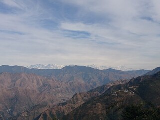 Fototapeta premium landscape in the mountains with clouds