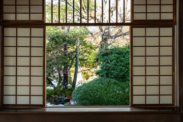 日本　京都の源光庵の迷いの窓