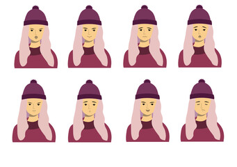 A person with different emotions.