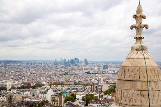 Aerial view of the beautiful City of Paris from the Sacre Coeur Basilica - Powered by Adobe