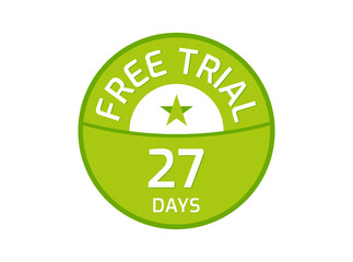 27 Days Free Trial logo, 27 Day Free trial image