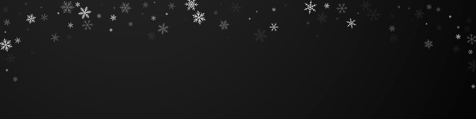 Sparse snowfall Christmas background. Subtle flyin