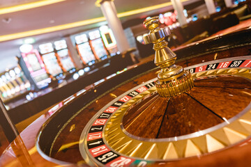 gambling casino playing roulette wheel at casino club gambling game ideas concept