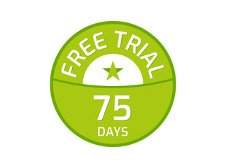 75 Days Free Trial logo, 75 Day Free trial image