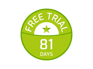 81 Days Free Trial logo, 81 Day Free trial image