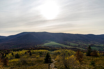 panorama z połoniny Caryńskiej - Bieszczady 