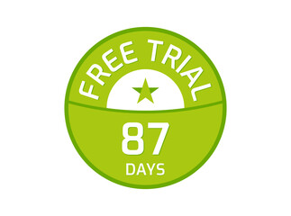 87 Days Free Trial logo, 87 Day Free trial image