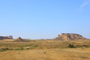 Naklejka premium Désert de Los Bardenas Reales en Espagne