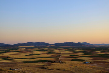 Paysage en Espagne la Mancha
