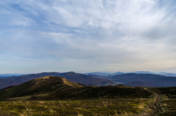 panorama z połoniny Caryńskiej - Bieszczady 