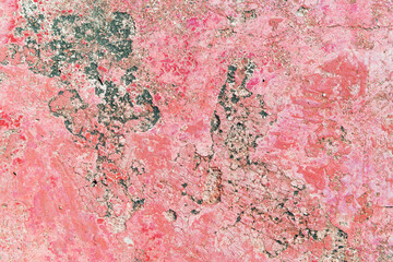 Old red concrete floor. Crack on the floor.