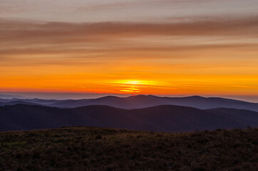 Zachód słońca - Bieszczady 