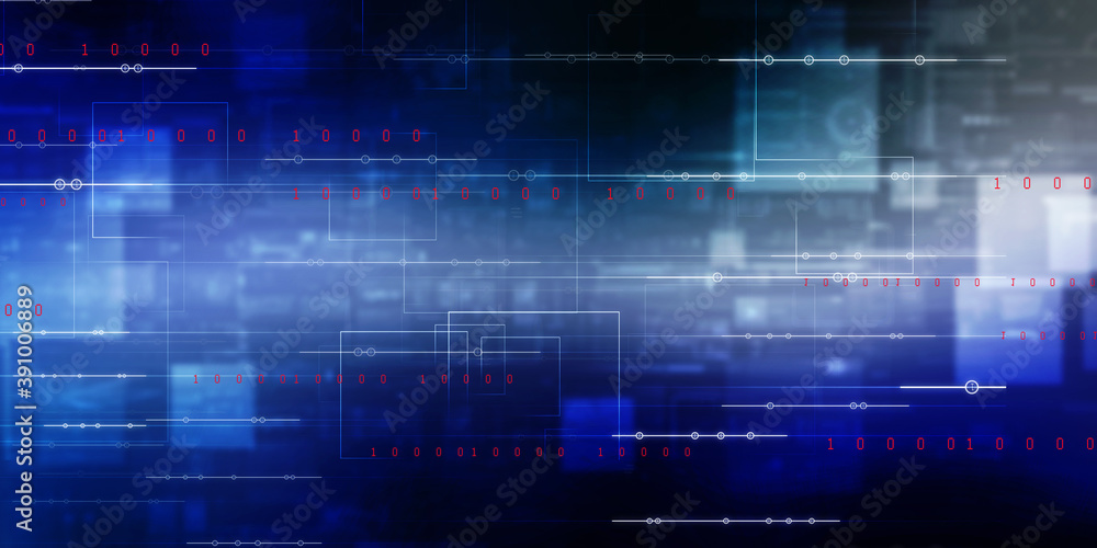 Poster 2d digital abstract business networking background