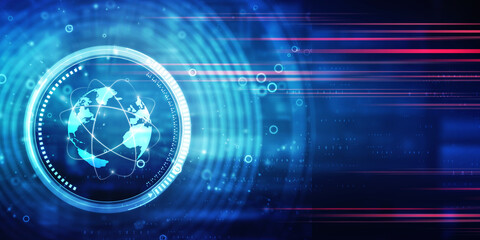 2d illustration world map abstract background
