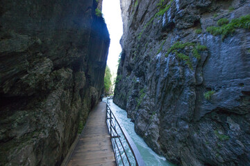 blue aare river in the bernese oberland