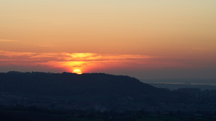 Sunset at Nympsfield, Gloucestershire