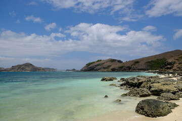 Obraz premium Indonesia Lombok - Tanjung Aan Beach landscape view - Pantai Tanjung Aan