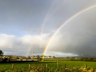 Three simultaneous Rainbows in the Irish Countryside