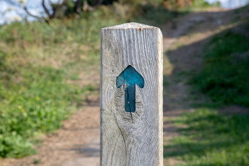 Hiking Arrow Sign in Loredo; Santander