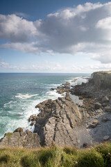 Fototapeta na wymiar Cliffs at Pozas de Langre; Loredo; Santander